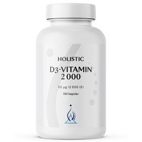 Bild på Holistic D3-vitamin 2000 IE 180 vegetabiliska kapslar