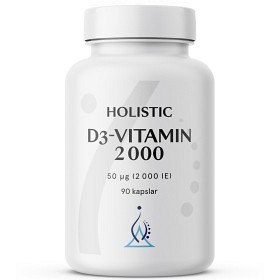 Bild på Holistic D3-vitamin 2000 IE 90 vegetabiliska kapslar