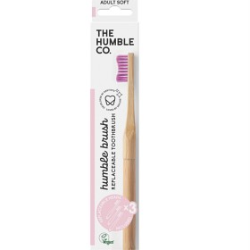 Bild på Humble Bambutandborste med 3x Utbytbara Huvuden Lila Mjuk