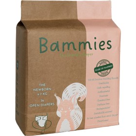 Bild på Bammies bambublöja The Newborn tejpblöja 4-7  kg 36 st
