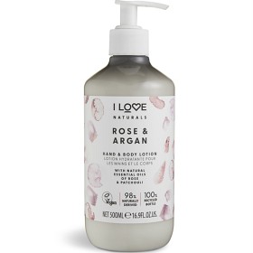 Bild på I LOVE Naturals Hand & Body Lotion Rose & Argan 500 ml