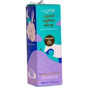 Bild på I LOVE Bathtime Treat - A Good Night's Sleep duschgel 500 ml + Body Puff