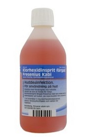 Bild på Klorhexidinsprit färgad kutan lösning 5 mg/ml 250 ml
