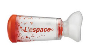 Bild på L'espace andningsbehållare med mask, spädbarn 0-2 år, transparent/orange 1 st