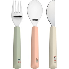 Bild på Lässig Bestickset med silikonhandtag Happy Fruits Cherry