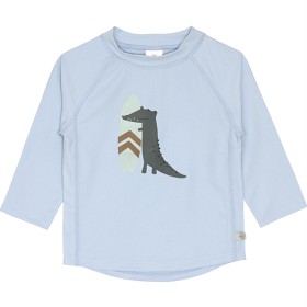 Bild på Lässig Långärmad UV-tröja Krokodil himmelsblå  