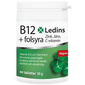Bild på Ledins B12 + Folsyra 60 tabletter