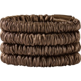 Bild på Lenoites Mulberry Silk Skinny Scrunchies, Dark Brown