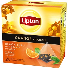 Bild på Lipton Svart Pyramidte Orange  20 tepåsar