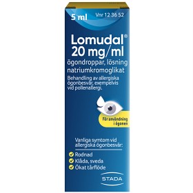 Bild på Lomudal, ögondroppar, lösning 20 mg/ml 5 ml