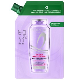 Bild på L'Oréal Paris Elvital Hyaluron Plump Shampoo Refill för fuktfattigt hår 500 ml