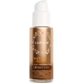 Bild på Lumene Natural Glow Fluid Foundation SPF20, 9 Deep Rich 30 ml