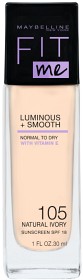 Bild på Maybelline Fit Me Foundation Natural Ivory 105, 30 ml