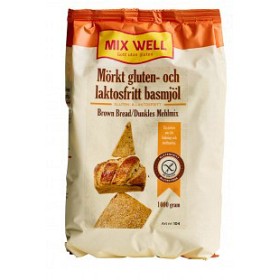Bild på MixWell gluten och laktosfritt mörkt basmjöl 1000 g
