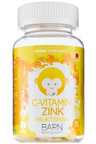 Bild på Monkids C-vitamin & Zink Barn Fruktsmak 60 tuggtabletter
