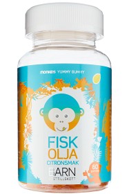 Bild på Monkids Fiskolja Citron 60 tuggtabletter