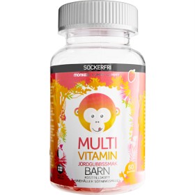 Bild på Monkids Multivitamin Sockerfri Barn Jordgubb 60 st