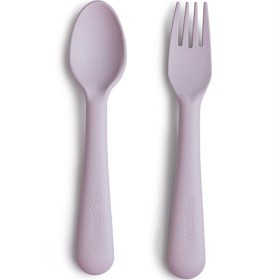 Bild på Mushie Gaffel & Sked, Soft Lilac