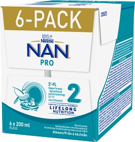 Bild på Nestlé NAN Pro 2 Drickfärdig 6-pack 1,2 liter (6x200 ml)