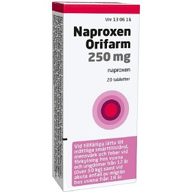 Bild på Naproxen Orifarm, tablett 250 mg 20 st
