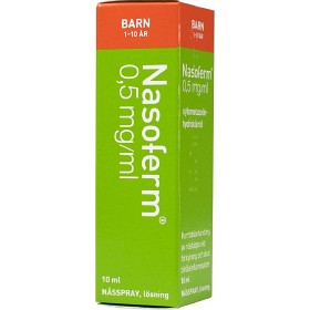 Bild på Nasoferm, nässpray, lösning 0,5 mg/ml 10 ml