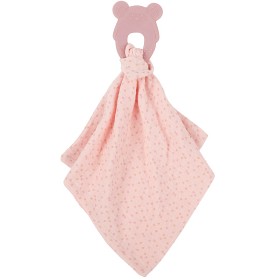 Bild på Nattou Soft Silicone Bitring med snutte Rosa
