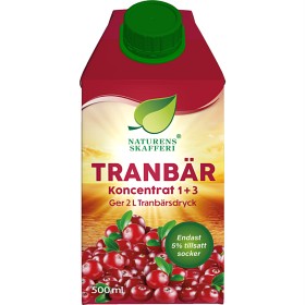 Bild på Naturens Skafferi Tranbär Koncentrat 1+3, 500 ml