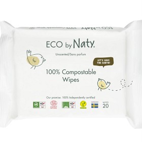 Bild på Naty Sensitive Wipes Unscented 20 st