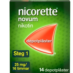 Bild på Nicorette Novum, depotplåster 25 mg/16 timmar 14 st