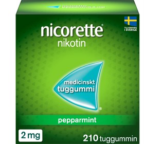 Bild på Nicorette Pepparmint, medicinskt tuggummi 2 mg 210 st