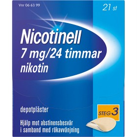 Bild på Nicotinell depotplåster 7mg/24 timmar 21 st