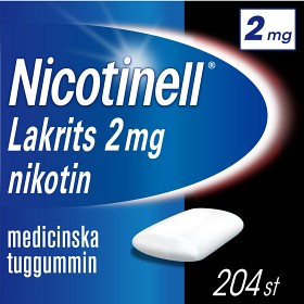 Bild på Nicotinell Lakrits, medicinskt tuggummi 2 mg 204 st
