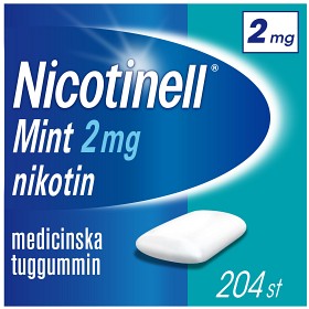 Bild på Nicotinell Mint, medicinskt tuggummi 2 mg 204 st