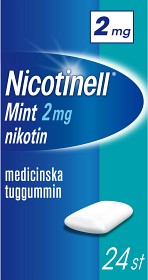 Bild på Nicotinell Mint, medicinskt tuggummi 2 mg 24 st