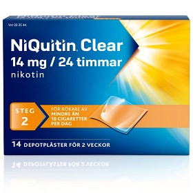 Bild på NiQuitin Clear, depotplåster 14 mg/24 timmar 14 st