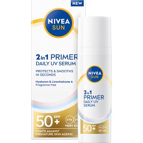 Bild på NIVEA SUN Solkräm ansikte UV Face 2in1 Daily Serum SPF50+ 30 ml