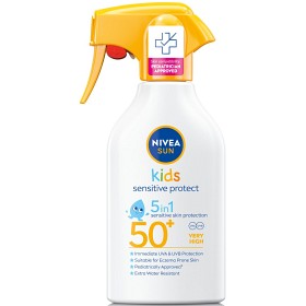 Bild på NIVEA SUN Solskydd barn Kids Sensitive Protect & Play Trigger Spray SPF 50+ 270 ml