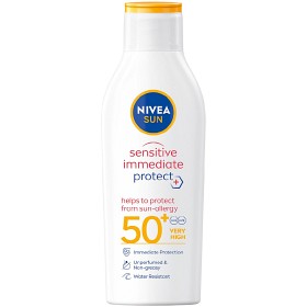 Bild på NIVEA SUN Solkräm Sensitive Immediate Protect -Allergy Lotion SPF50+ 200 ml