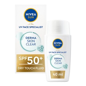 Bild på NIVEA SUN Solkräm ansikte UV Face Specialist Derma Skin Clear SPF 50+ 40 ml