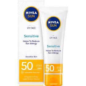 Bild på NIVEA SUN Solkräm ansikte UV Face Sensitive Cream SPF50 50 ml