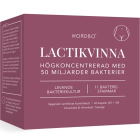 Bild på Nordbo LactiKvinna 50 miljarder 60 kapslar