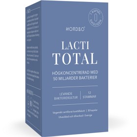 Bild på Nordbo LactiTotal 50 miljarder mjölksyrabakterier 30 kapslar