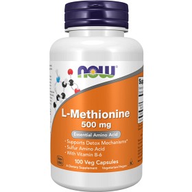 Bild på NOW L-Methionine 500 mg 100 kapslar