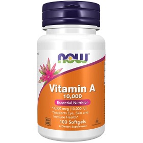 Bild på NOW A-Vitamin 10 000 IU 100 softgels