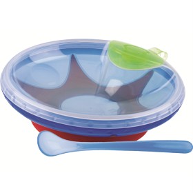 Bild på Nûby Warming Plate with Spoon Blue +3m