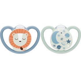 Bild på NUK Space Night & Day Silicon 6-18 mån - Lion