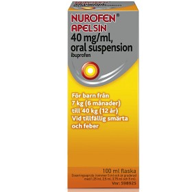 Bild på Nurofen Apelsin, oral suspension 40 mg/ml 100 ml
