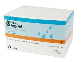 Bild på Oculac, ögondroppar, lösning i endosbehållare 50 mg/ml 120 x 0,4 ml