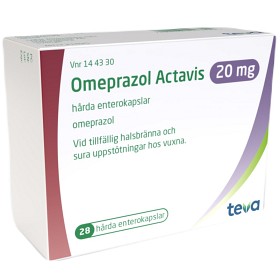 Bild på Omeprazol Actavis, enterokapsel, hård 20 mg 28 st