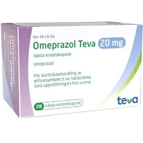 Bild på Omeprazol Teva, enterokapsel, hård 20 mg 28 st